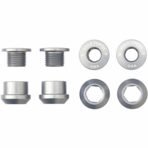 Wolf Tooth Pack of 4 1X Chainring Bolts and Nuts - Silver