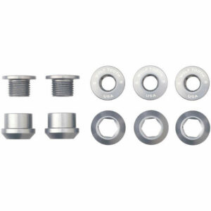 Wolf Tooth Pack of 5 1X Chainring Bolts and Nuts - Silver
