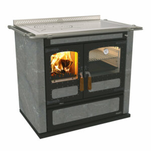 Wood Burning Cook Stove, Rizzoli L90 Soapstone, Right Flue