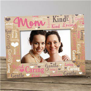 Word-Art Wood Personalized Mom Frame