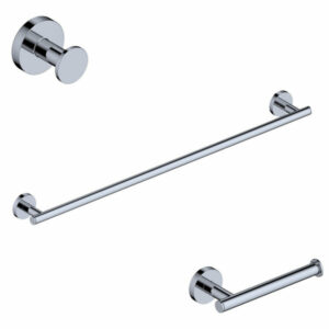 Ws Bath Collections Norm Wsbc 268690B Norm 3 Piece Bathroom, Chrome