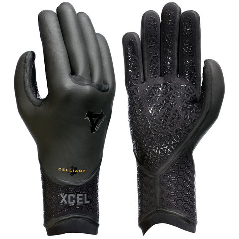 XCEL 3mm Drylock 5 Finger Gloves Blk Xxs
