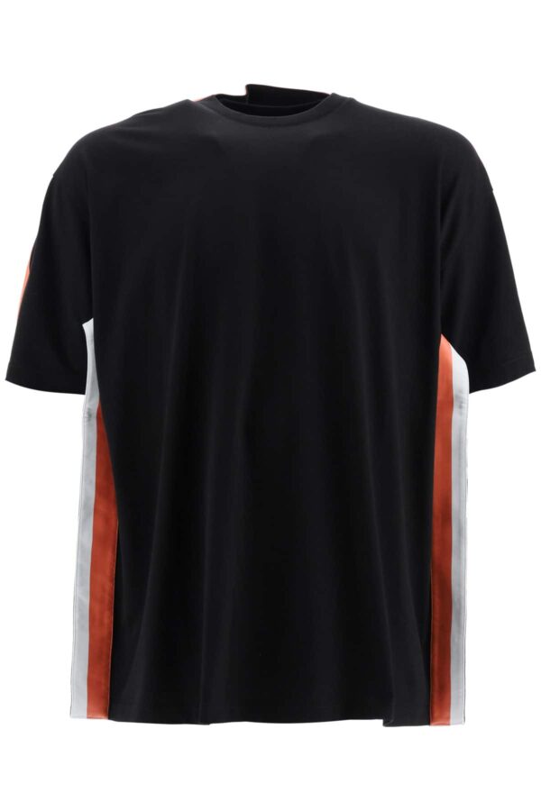Y PROJECT T-SHIRT WITH TWO-TONE BANDS S Black, Orange, White Cotton