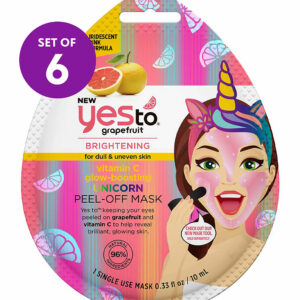 YES TO Women's Masks & Peels - Grapefruit Vitamin C Glow-Boosting Unicorn Peel-Off Mask - Set of 6
