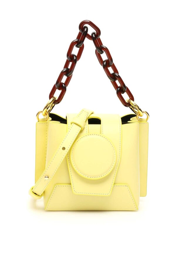 YUZEFI DARIA MINI BUCKET BAG OS Yellow Leather