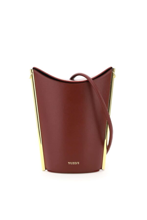 YUZEFI PITTA BUCKET BAG OS Red, Purple Leather