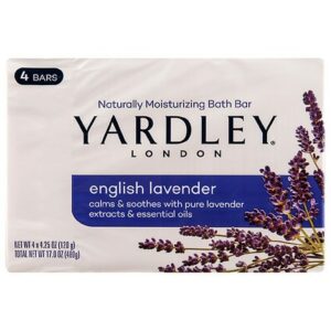 Yardley of London Naturally Moisturizing Bath Bar English Lavender - 4.25 oz x 4 pack