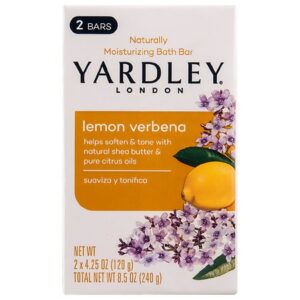 Yardley of London Naturally Moisturizing Bath Bar Lemon Verbena - 4.25 oz x 2 pack