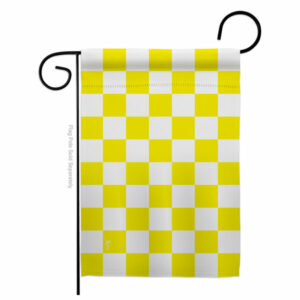Yellow Checker Special Occasion Merchant Garden Flag