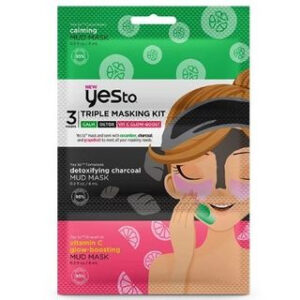 Yes To - Yes To Triple Masking: 3 Mud Masks (Calm/ Detox/ Vitamin C Glow-Boost) 3 masks a kit