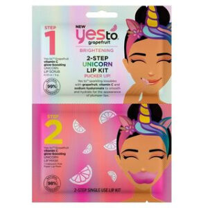 Yes To - Yes to Grapefruit: Vitamin C Glow Boosting Unicorn 2-Step Lip Kit Single Use (Lip Scrub + Lip Mask)