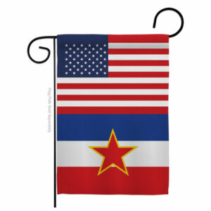 Yugoslavia US Friendship of the World Nationality Garden Flag