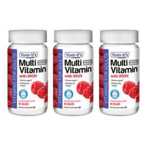 Yum-V's Vitamins & Supplements raspberry - 60-Ct. Berry Multivitamin with Iron Jelly - Set of Three