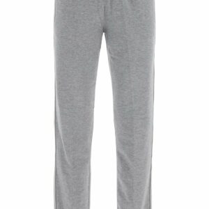 Z ZEGNA JOGGER PANTS WITH SIDE BANDS M Grey Cotton