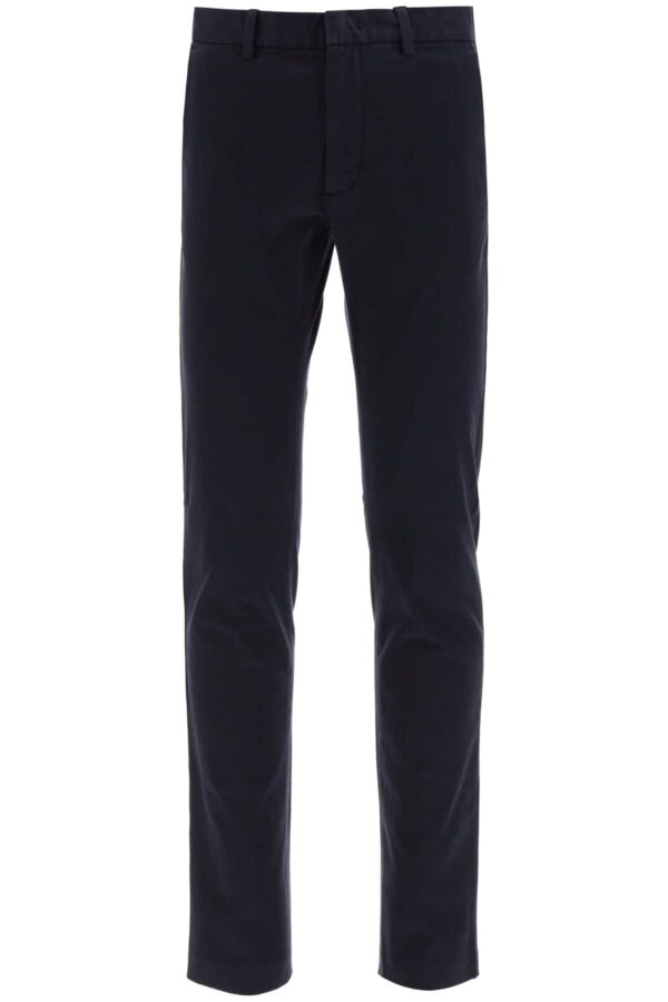 Z ZEGNA SLIM FIT CHINO TROUSERS 48 Blue Cotton