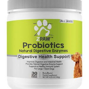 ZPAW Pet Supplements & Vitamins - Probiotics for Large & Giant Dogs