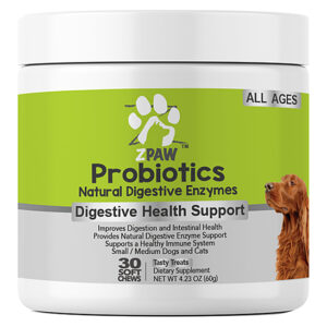 ZPAW Pet Supplements & Vitamins - Probiotics for Small & Medium Dogs & Cats
