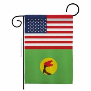 Zaire US Friendship of the World Nationality Garden Flag