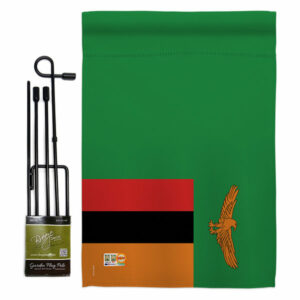 Zambia Flags of the World Nationality Garden Flag Set