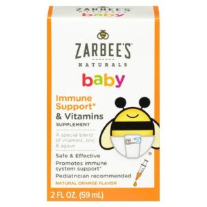 ZarBee's Naturals Baby Immune Support & Vitamins, Natural Orange Orange, Fragrance-Free - 2.0 FL OZ