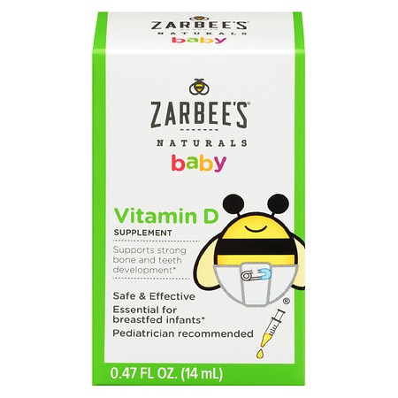 ZarBee's Naturals Baby Vitamin D Supplement Fragrance-Free - 0.47 FL OZ