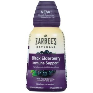 ZarBee's Naturals Black Elderberry Immune Support with Vitamin C Berry, Fragrance-Free - 8.0 FL OZ