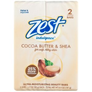 Zest Bar Soap Creamy Cocoa Butter & Shea - 3.2 oz x 2 pack
