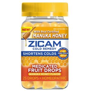 Zicam Homeopathic Medicated Fruit Drops Manuka Honey - 25.0 ea