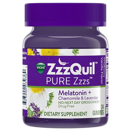 ZzzQuil PURE Zzzs Dietary Supplement Gummies Wildberry Vanilla - 24.0 ea