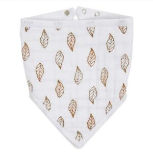 aden + anais dahlias - gold leaf classic bandana bib