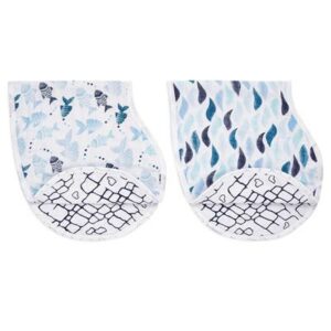 aden + anais gone fishing 2-pack classic burpy bibs