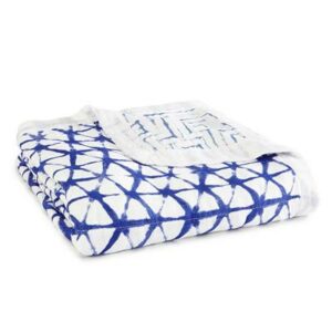 aden + anais indigo shibori silky soft dream blanket