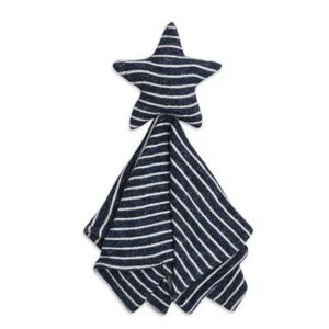 aden + anais navy stripe snuggle knit lovey