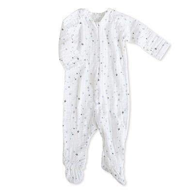 aden + anais night sky starburst long sleeve zipper one-piece