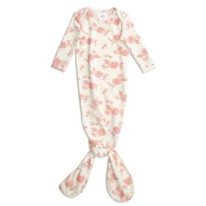 aden + anais rosettes 0-3 months snuggle knit knotted gown