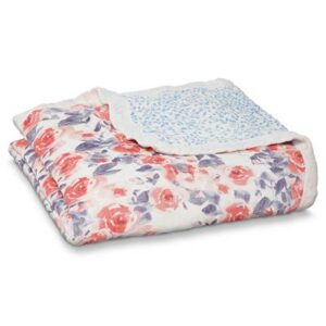 aden + anais watercolour garden - roses silky soft dream blanket