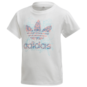 adidas Girls adidas AOP Floral T-Shirt - Girls' Preschool White/Multi Size 5