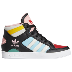 adidas Originals Girls adidas Originals Hardcourt Hi - Girls' Grade School Shoes Black/Rainbow Size 05.5