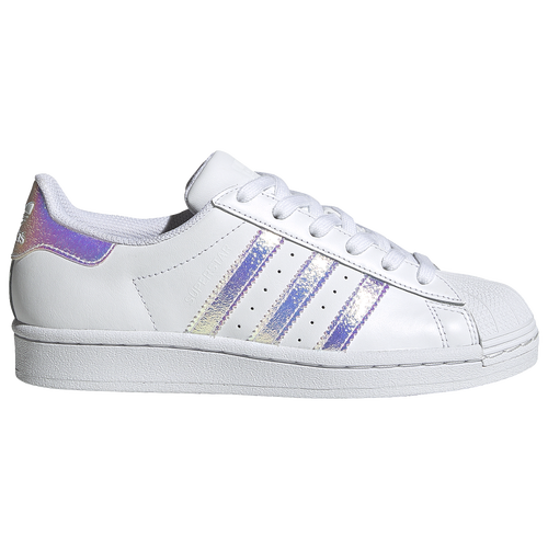 adidas Originals Girls adidas Originals Superstar - Girls' Grade School Shoes White/Iridescent Size 05.0