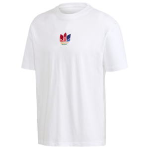 adidas Originals Mens adidas Originals 3D Trefoil T-Shirt - Mens White/White Size S