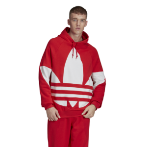 adidas Originals Mens adidas Originals Big Trefoil Pullover Hoodie - Mens Lush Red Size L