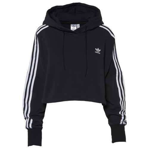 adidas Originals Womens adidas Originals Adicolor Cropped Hoodie - Womens Black Size XS