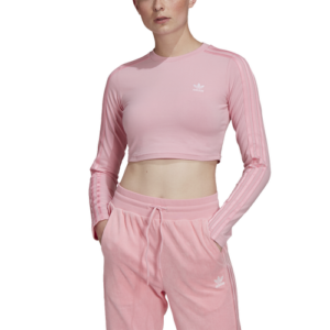 adidas Originals Womens adidas Originals Cropped Long Sleeve - Womens Light Pink Size XS