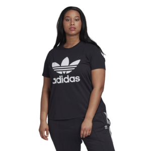 adidas Originals Womens adidas Originals Plus Size Trefoil T-Shirt - Womens Black/White