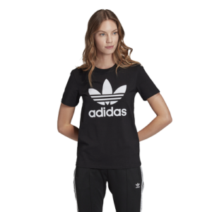 adidas Originals Womens adidas Originals Trefoil T-Shirt - Womens Black/White Size M