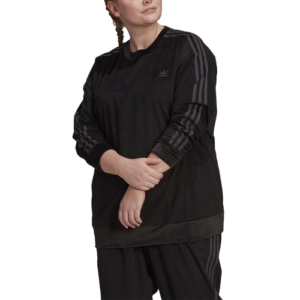 adidas Womens adidas Corduroy Crew Fleece - Womens Black/Black Size 1X