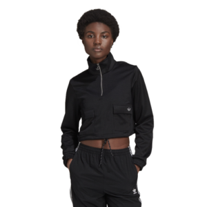 adidas Womens adidas Quarter-Zip - Womens Black/Black Size XS