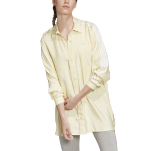 adidas Womens adidas Satin Button Up - Womens Yellow/Yellow Size XS