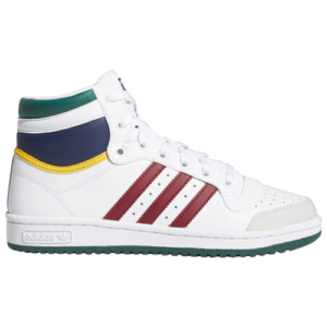 adidas Womens adidas Top Ten Hi - Womens Shoes White/Maroon/Green Size 10.0