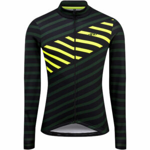 dhb Classic Long Sleeve Jersey - Pace - Black-Khaki